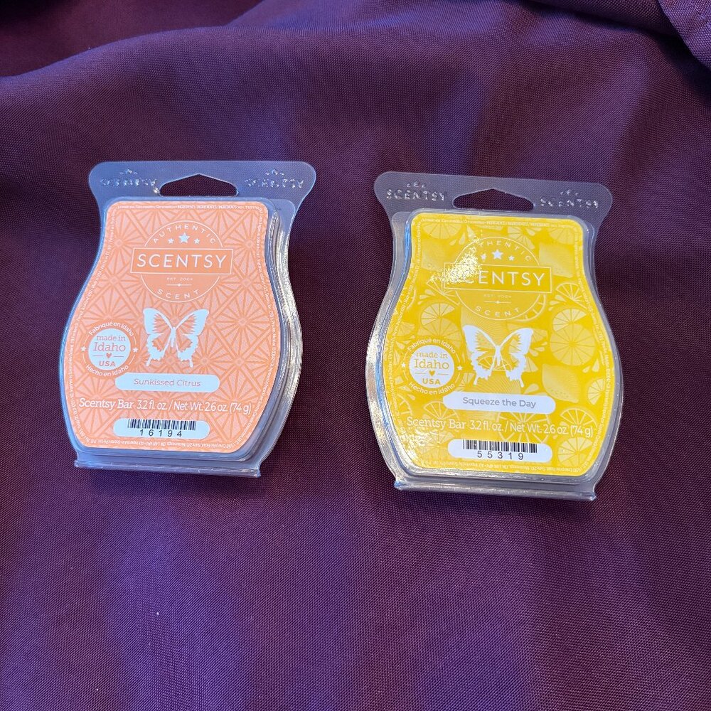 Scentsy Bar Lot (2) -Citrus Glow Wax Melt